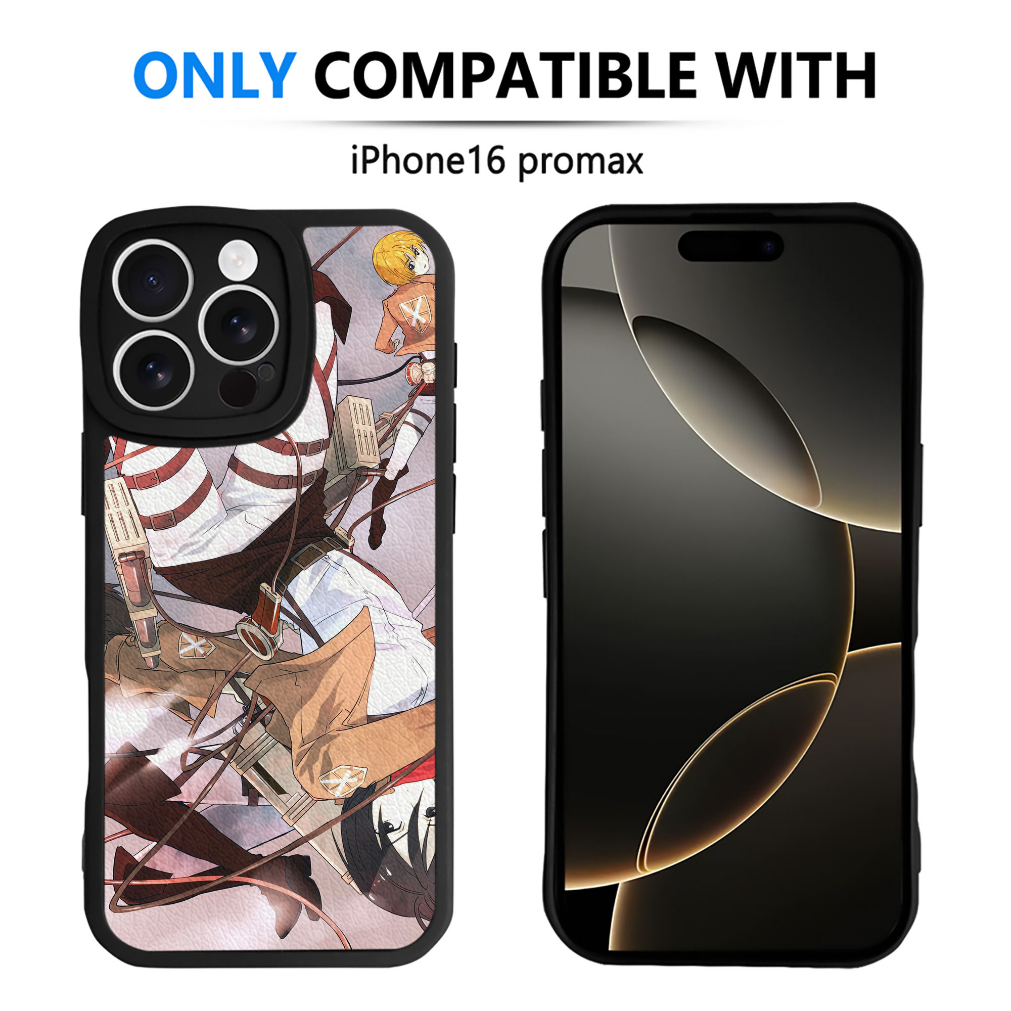 （画像用） 進撃の巨人 Attack on Titan 【iPhone 16シリーズ対応】シリコンスマホケース（レザー調） 材質：シリコン